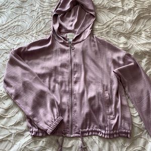 Silky zip up jacket